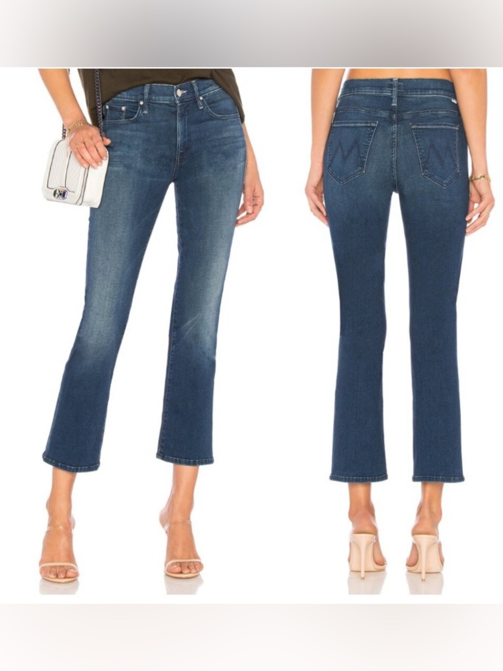 Mother The Outsider Crop Jeans Denim Pants in Dark Wash Sz 31 / 12 Two Strangers